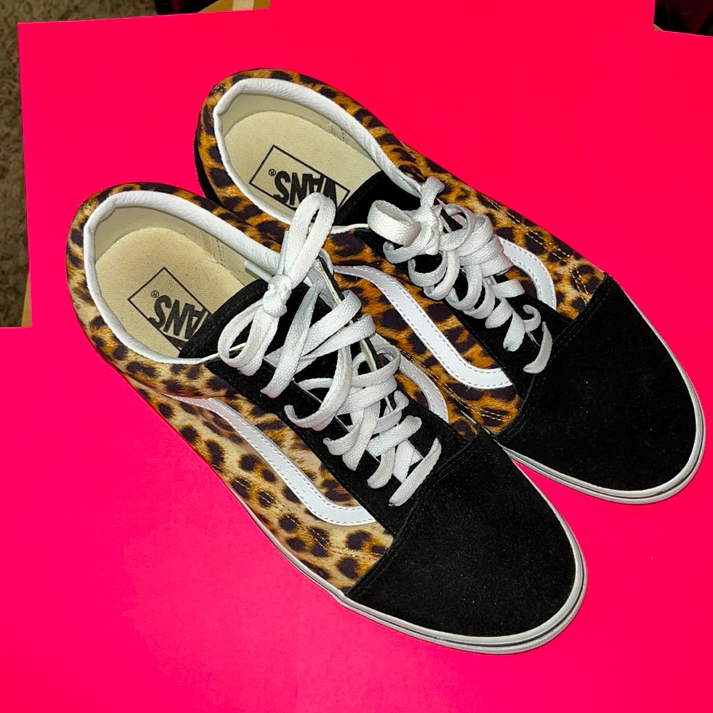 Leopard Print OldSkool Vans Black/Truewhite